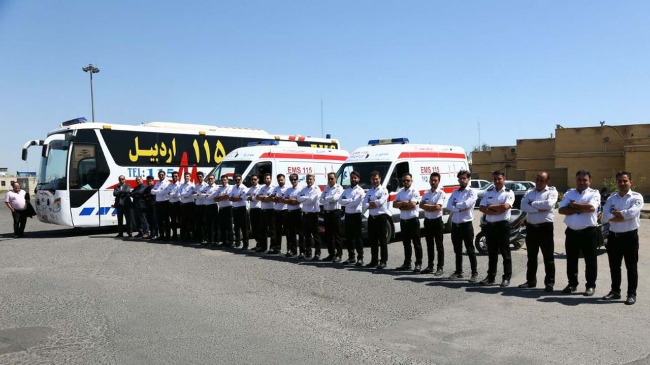 اعزام گروه اورژانس اردبیل برای خدمت رسانی به زائران اربعین حسینی