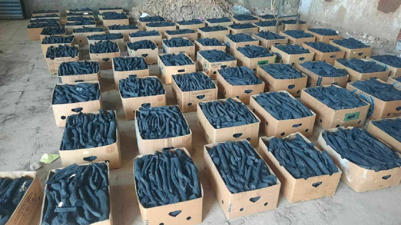 کشف و پلمب کوره و انبار بزرگ زغال تاغ در نیشابور