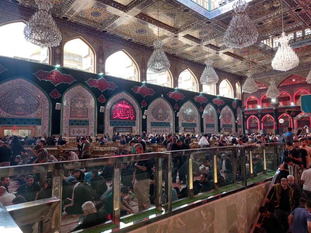نمایی از ازدحام جمعیت زائران در کربلای معلی + فیلم و تصاویر
