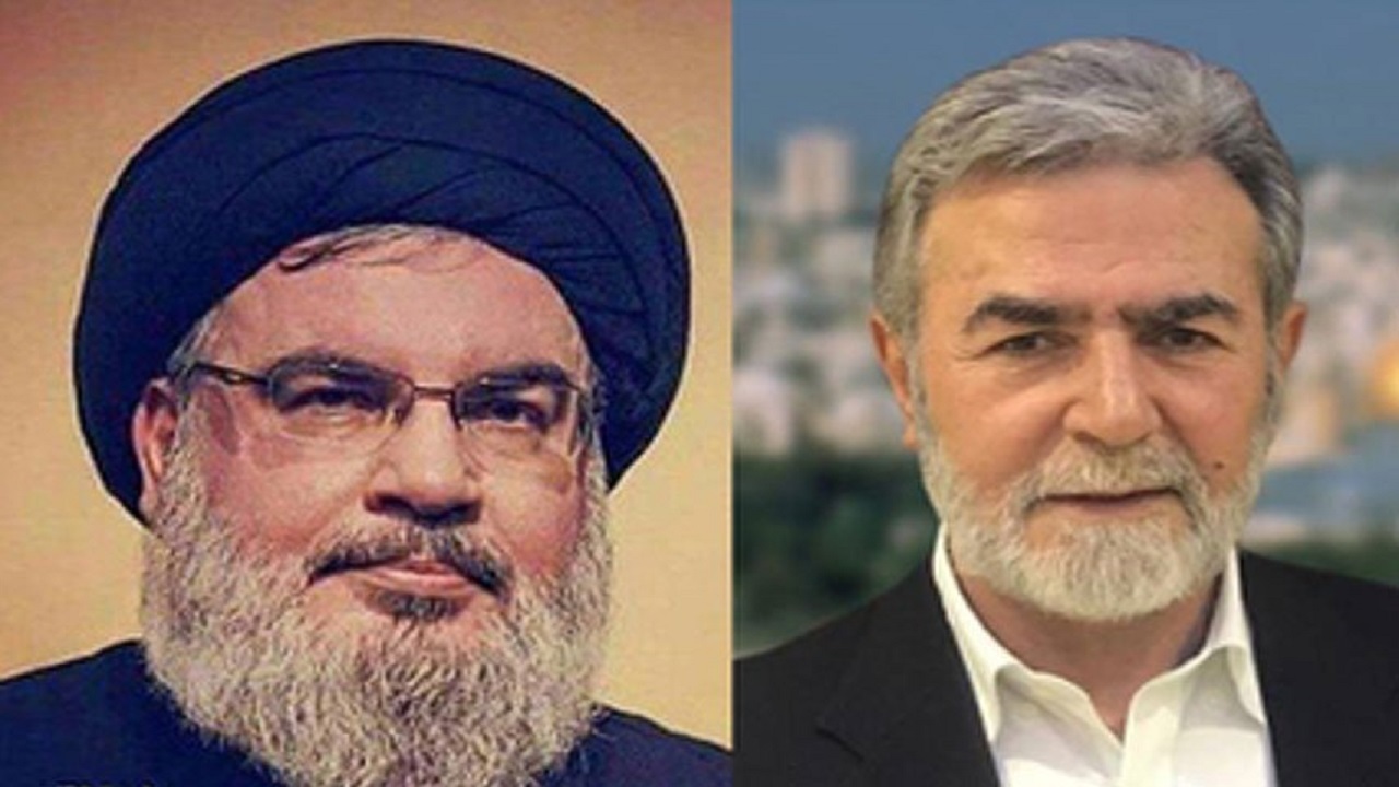 دیدار سید حسن نصرالله و زیاد النخاله در بیروت