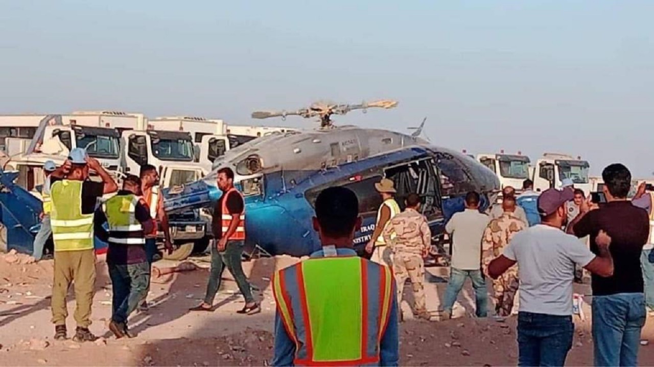 سقوط بالگرد مدیر وزارت نفت عراق