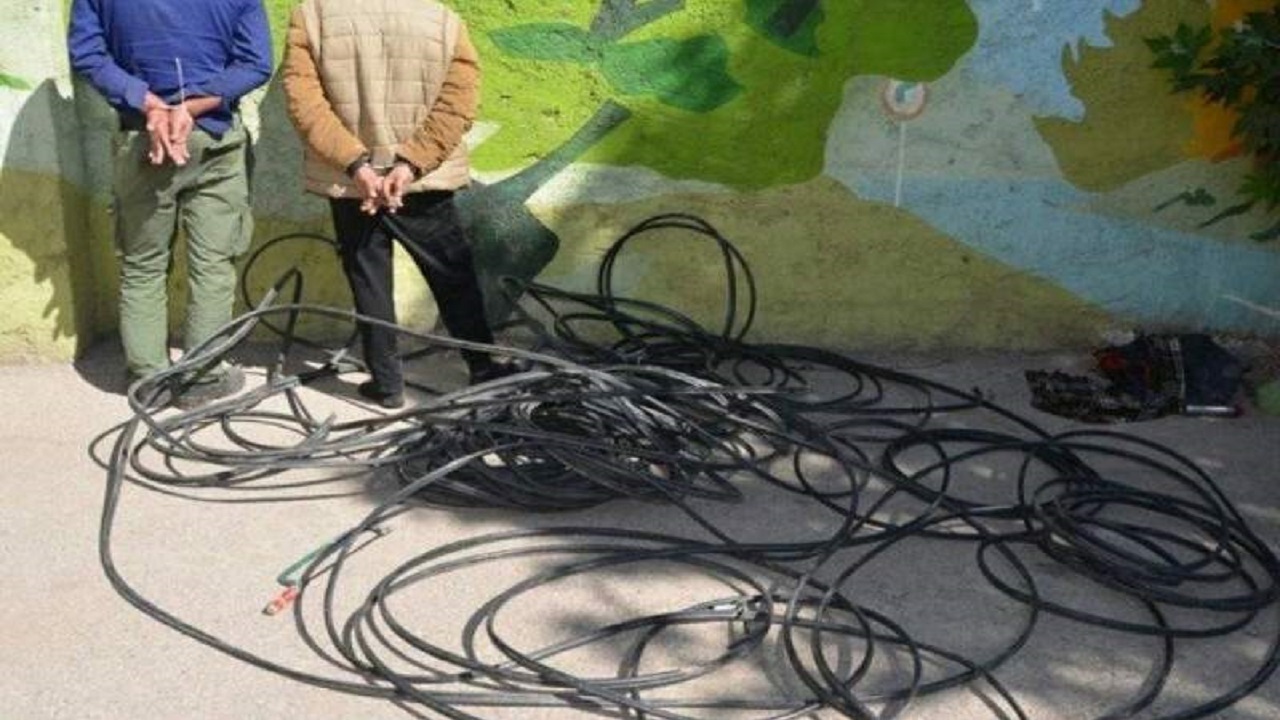 انهدام باند سارقان کابل‌های مخابراتی و برق