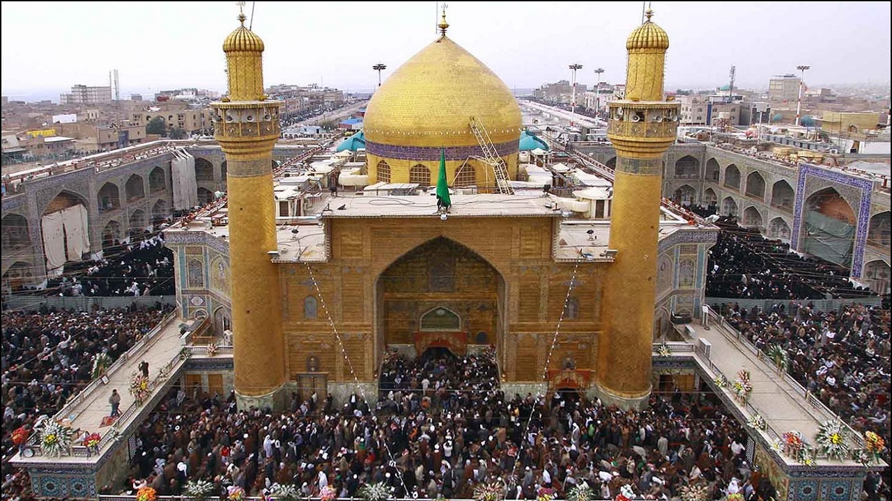 زائران اربعین حسینی مهمان حرم امام علی (ع) شدند + تصاویر