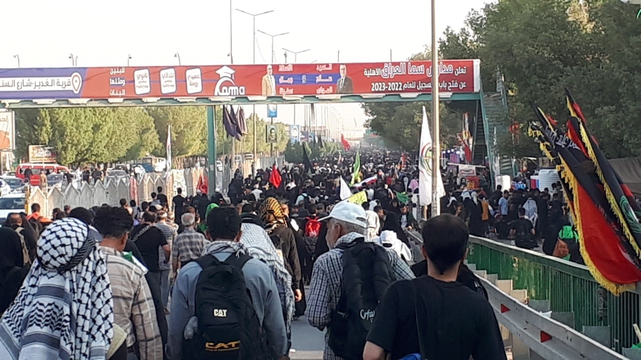 دلدادگی زائران اربعین در مسیر نجف به کربلا + فیلم