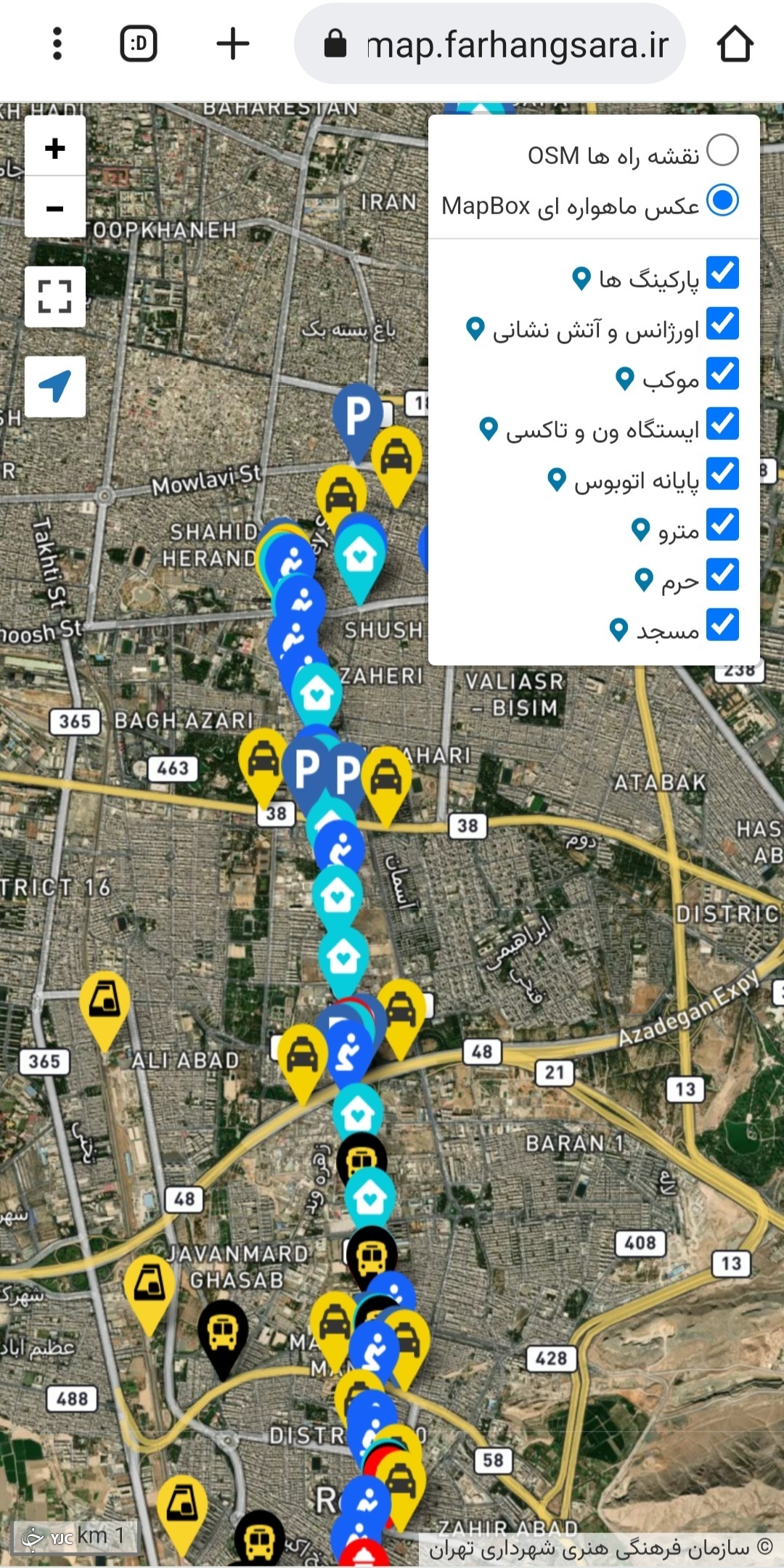 نقشه راهپیمایی اربعین در دسترس زائران قرار گرفت نقشه راهپیمایی اربعین در دسترس زائران قرار گرفت