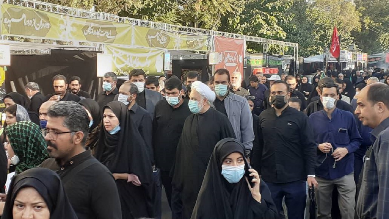 حضور رئیس قوه قضاییه در راهپیمایی اربعین حسینی در تهران