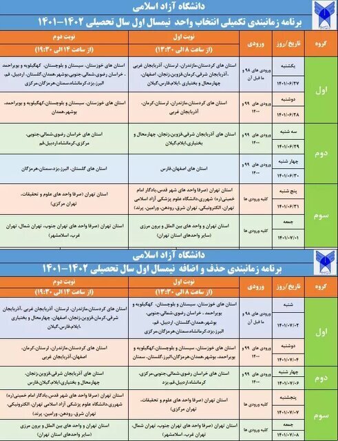 انتخاب واحد نیم سال اول تحصیلی دانشگاه آزاد آغاز شد انتخاب واحد نیم سال اول تحصیلی دانشگاه آزاد آغاز شد