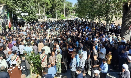 تشییع پیکر شهید نظم و امنیت در رامیان