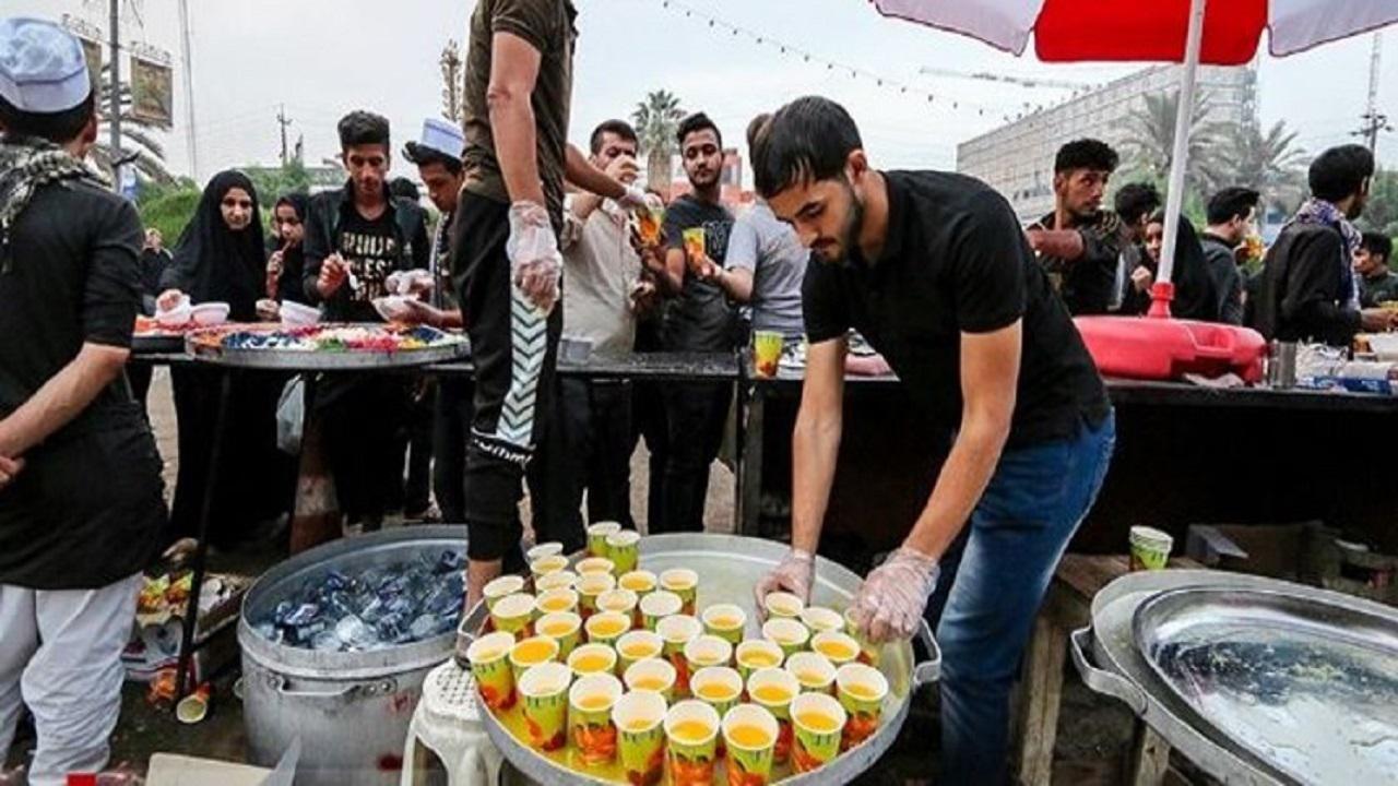 پذیرایی موکب خدام الحسین(ع) در شهر دزج از زائران اربعین