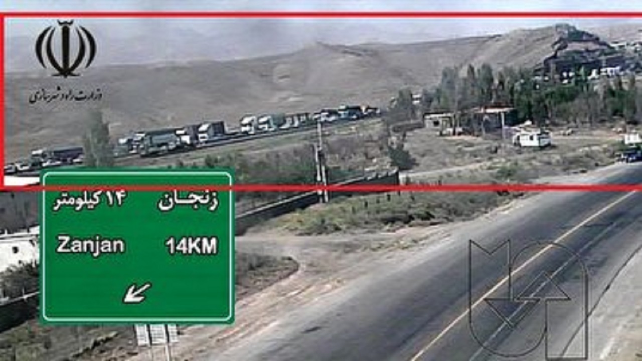 مسدود شدن موقت آزادراه تبریز _ زنجان
