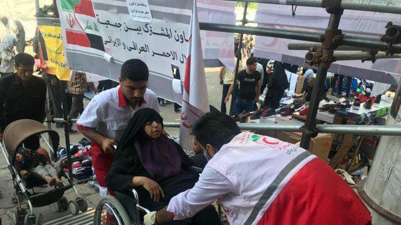 خدمات رسانی جمعیت هلال احمر گیلان پا به پای زائران ایرانی