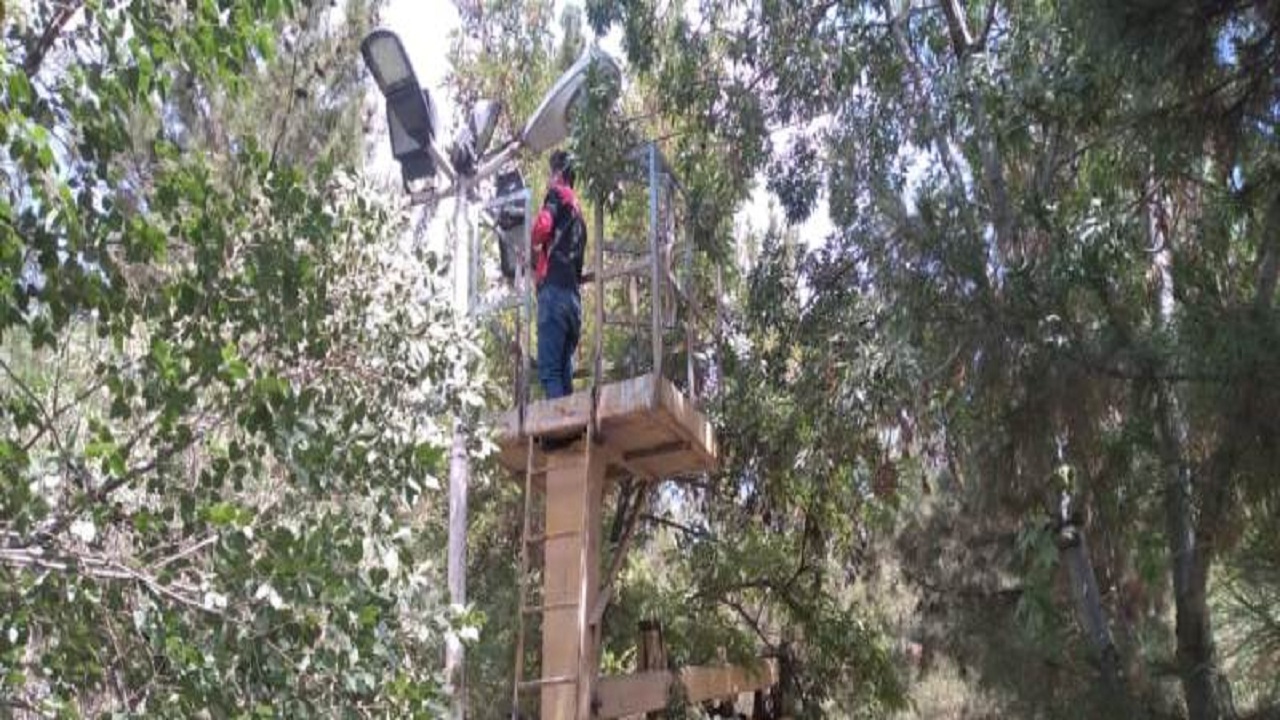اصلاح و تعویض روشنایی پارک فرهنگ تبریز