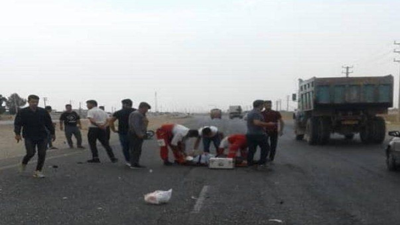 یک مصدوم  در محور قزوین - همدان