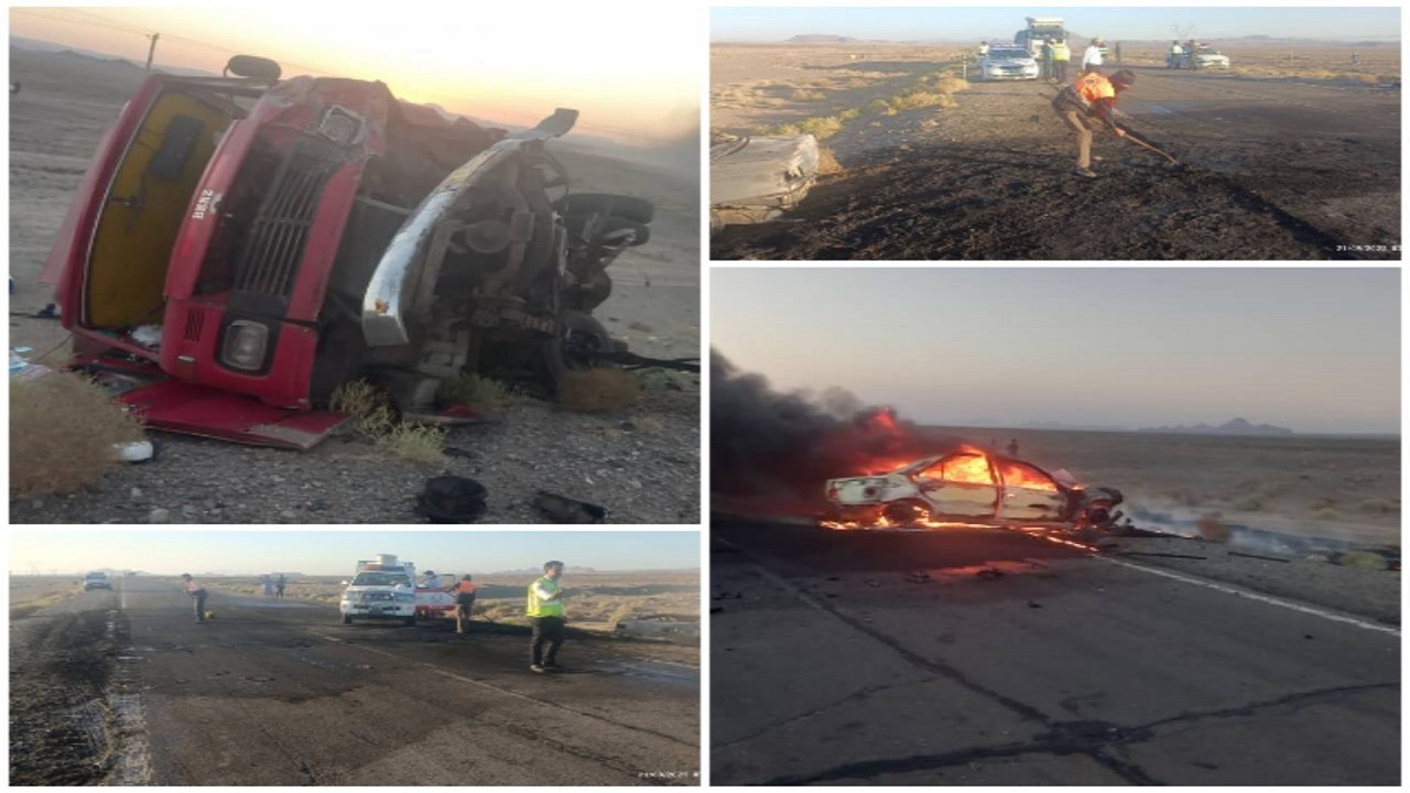برخورد پژو با کامیون جان یک نفر را گرفت