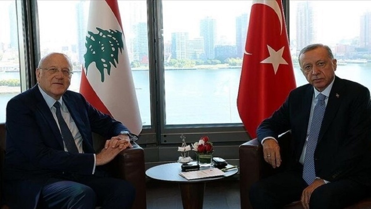 دیدار رئیس جمهور ترکیه با نخست وزیر لبنان
