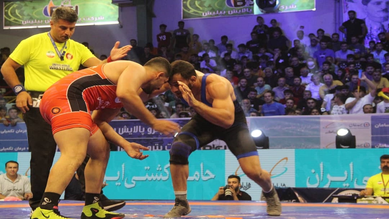 پایان رقابت‌های لیگ یک کشتی در تاکستان