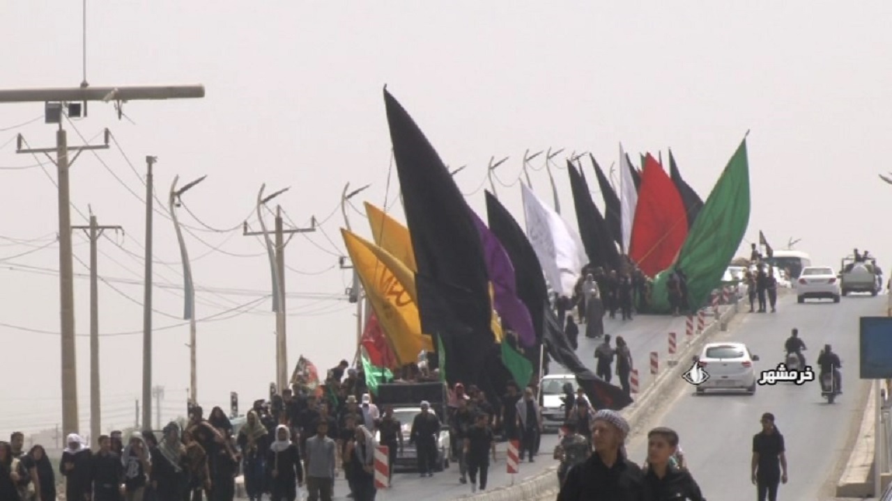 بزرگترین کاروان پیاده اربعین وارد خرمشهر شد