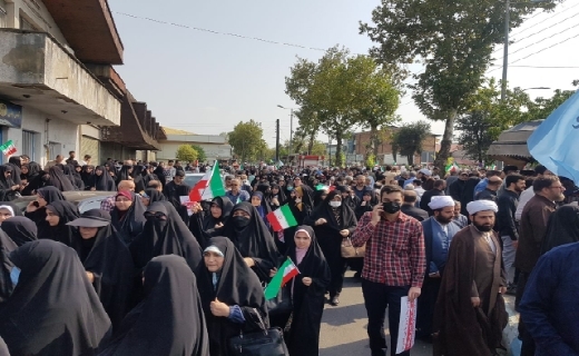 راهپیمایی ضد آشوب گیلانیان در محکومیت حرکات هنجار شکنانه اخیر