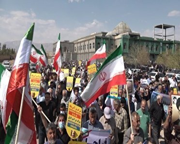 راهپیمایی مردم سمنان علیه آشوب و ناامنی ها