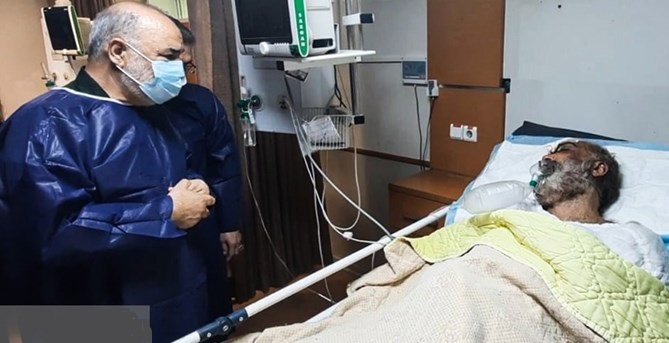 فرمانده کل سپاه از مصدومان مدافع امنیت در اغتشاشات اخیر عیادت کرد