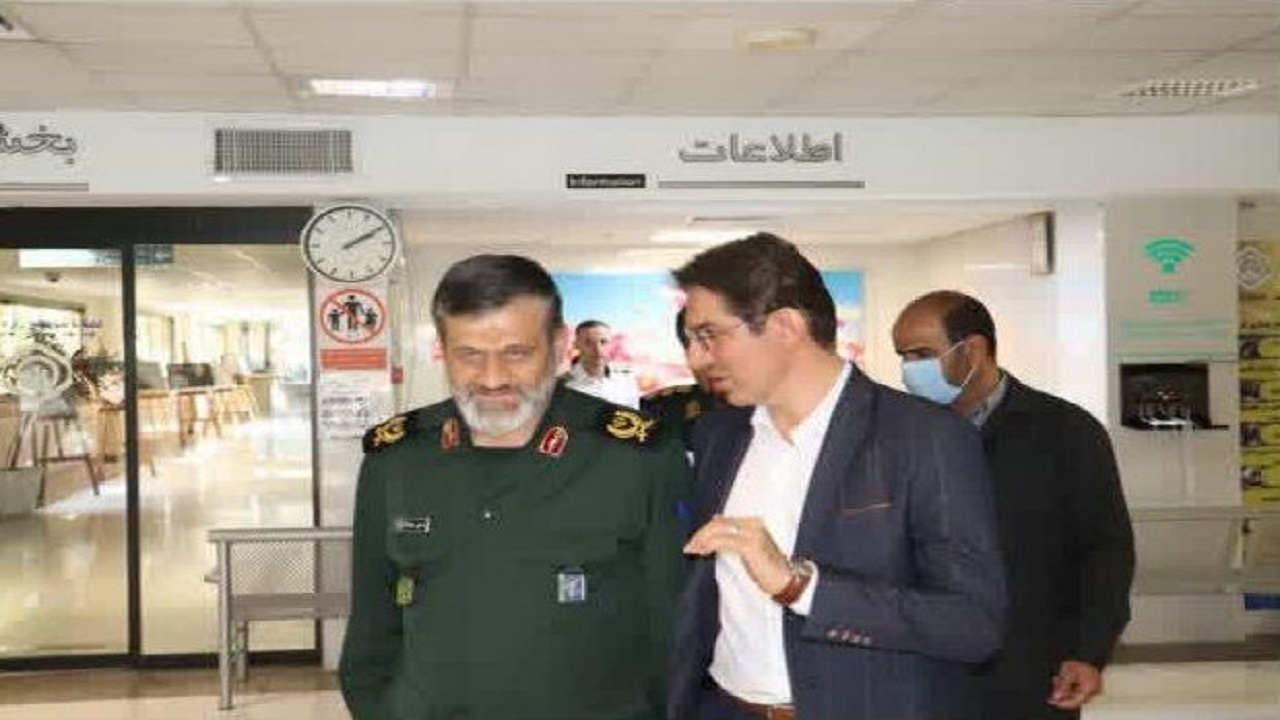 بازدید فرمانده سپاه استان از بیمارستان رازی قزوین 