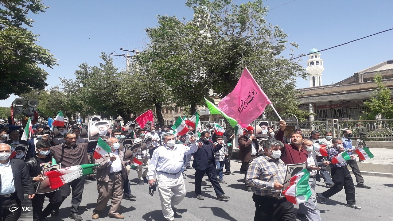 راهپیمایی مردمی حمایت از بیانات مقام معظم رهبری در چهارمحال و بختیاری