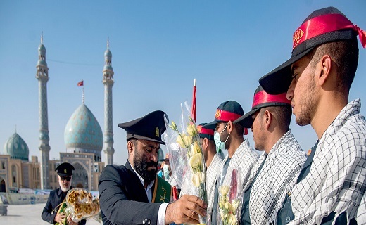 برگزاری صبحگاه مشترک نیرو&zwnj;های نظامی در مسجد مقدس جمکران+تصاویر
