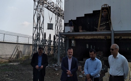 پیشرفت ۷۵ درصدی پست شبکه برق غرب رشت