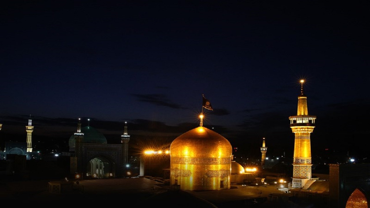 آسمان مشهد نور را از گنبد امام رضا(ع) وام می‌گیرد