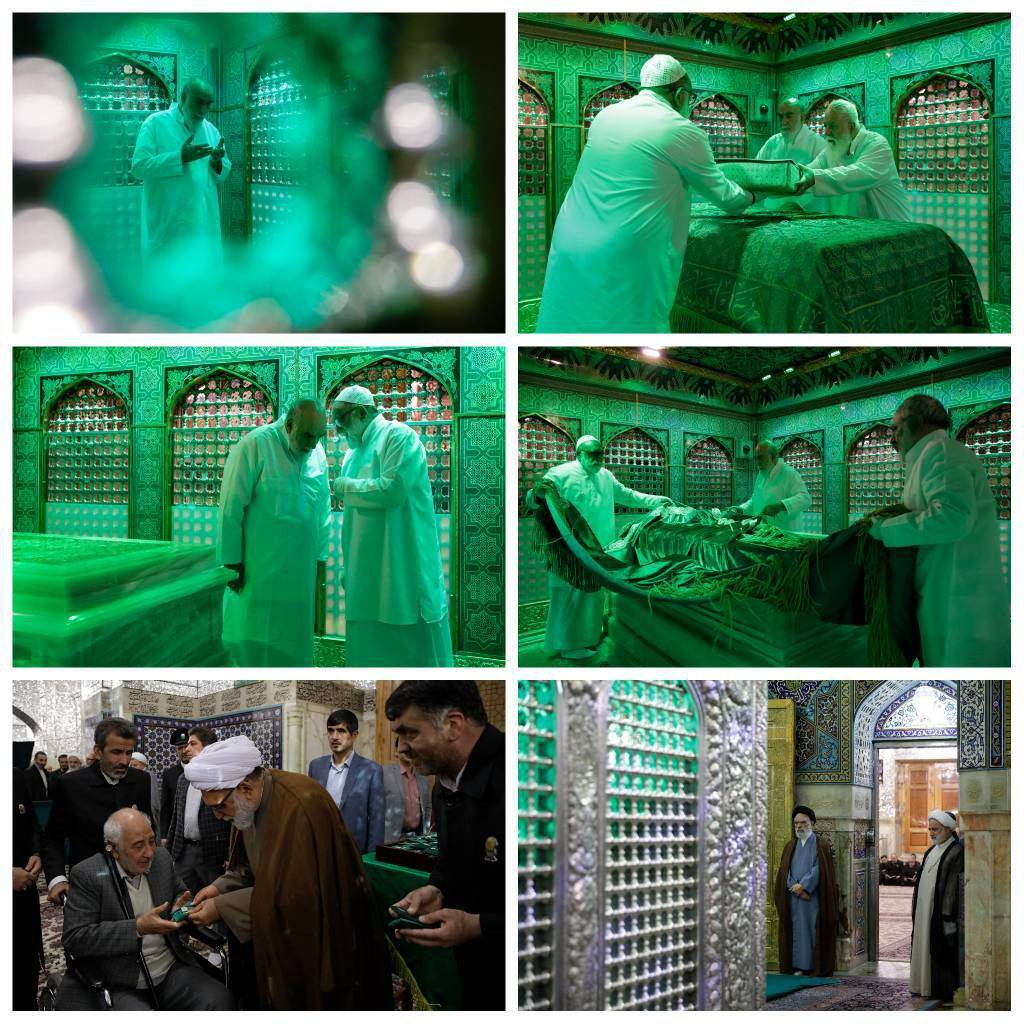 برگزاری مراسم غبارروبی ضریح مطهر حضرت رضا(ع)