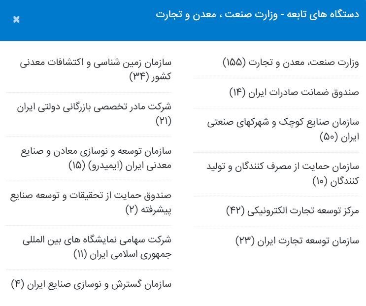 خدمات وزارت صمت