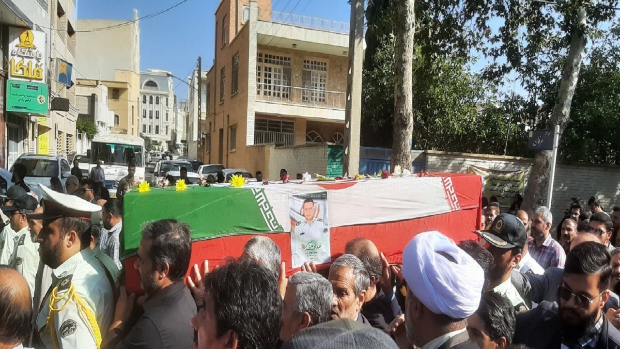 وداع با پلیس شهید در شاهرود و بسطام