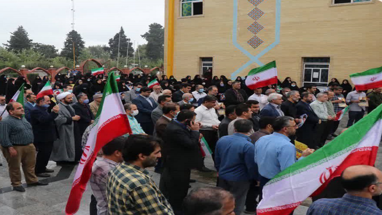 اجتماع دانشگاهیان علوم پزشکی بابل در محکومیت اغتشاشات اخیر