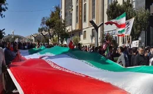 برگزاری تجمع ضد آشوبگران در کردستان
