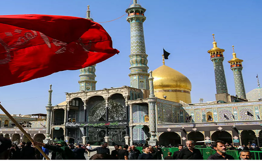 عزاداری زائران حرم حضرت معصومه (س) در سوگ شهادت امام رضا(ع)+تصاویر