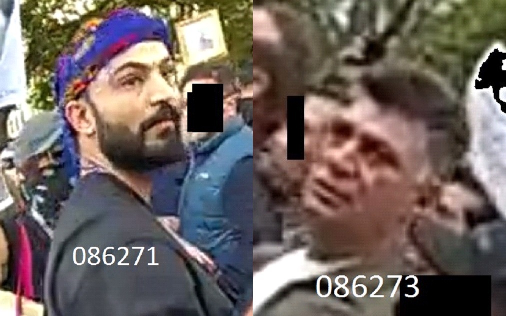 تصاویر اغتشاش گران و آشوب گران در برابر سفارت ایران در لندن
