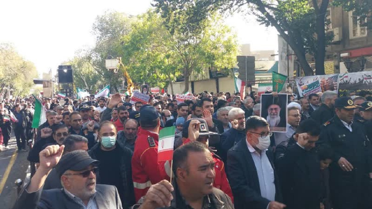 خروش انقلابی مردم آذربایجان شرقی علیه استکبار جهانی