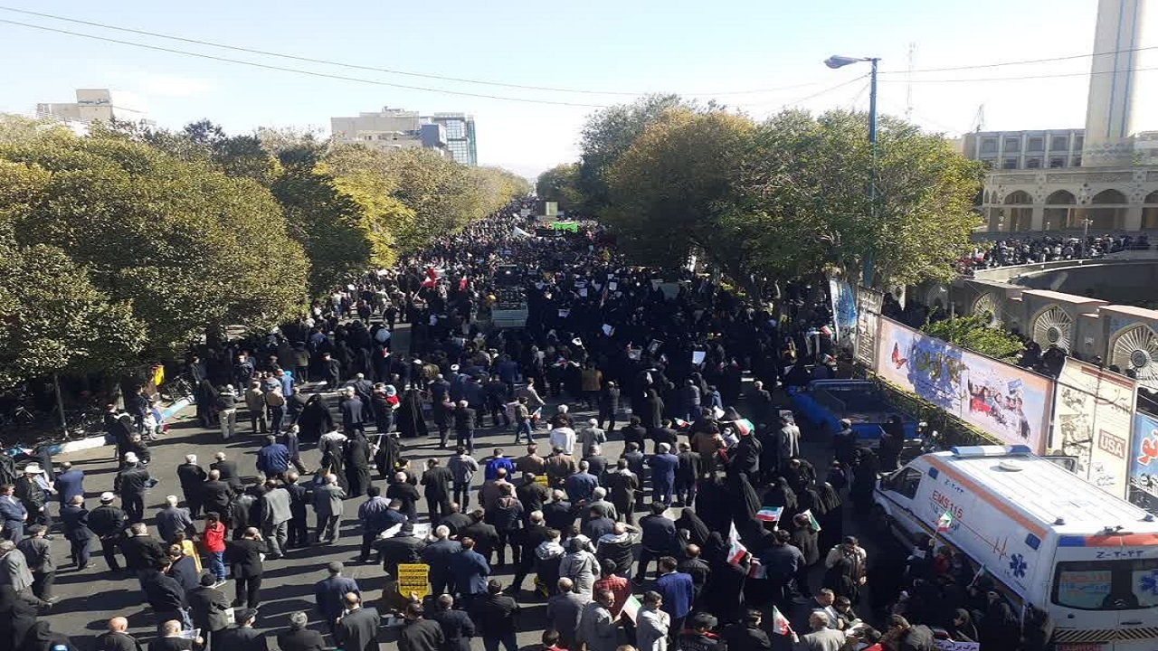 خروش انقلابی مردم آذربایجان شرقی علیه استکبار جهانی