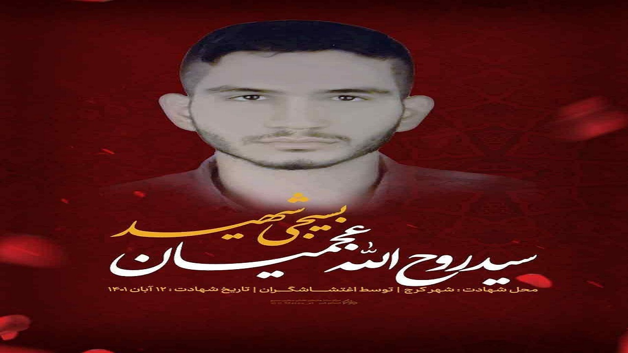 بیوگرافی بسیجی شهید در اغتشاشات بهشت سکینه کرج