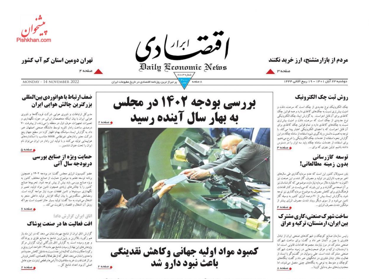 روزنامه ابرار اقتصادی