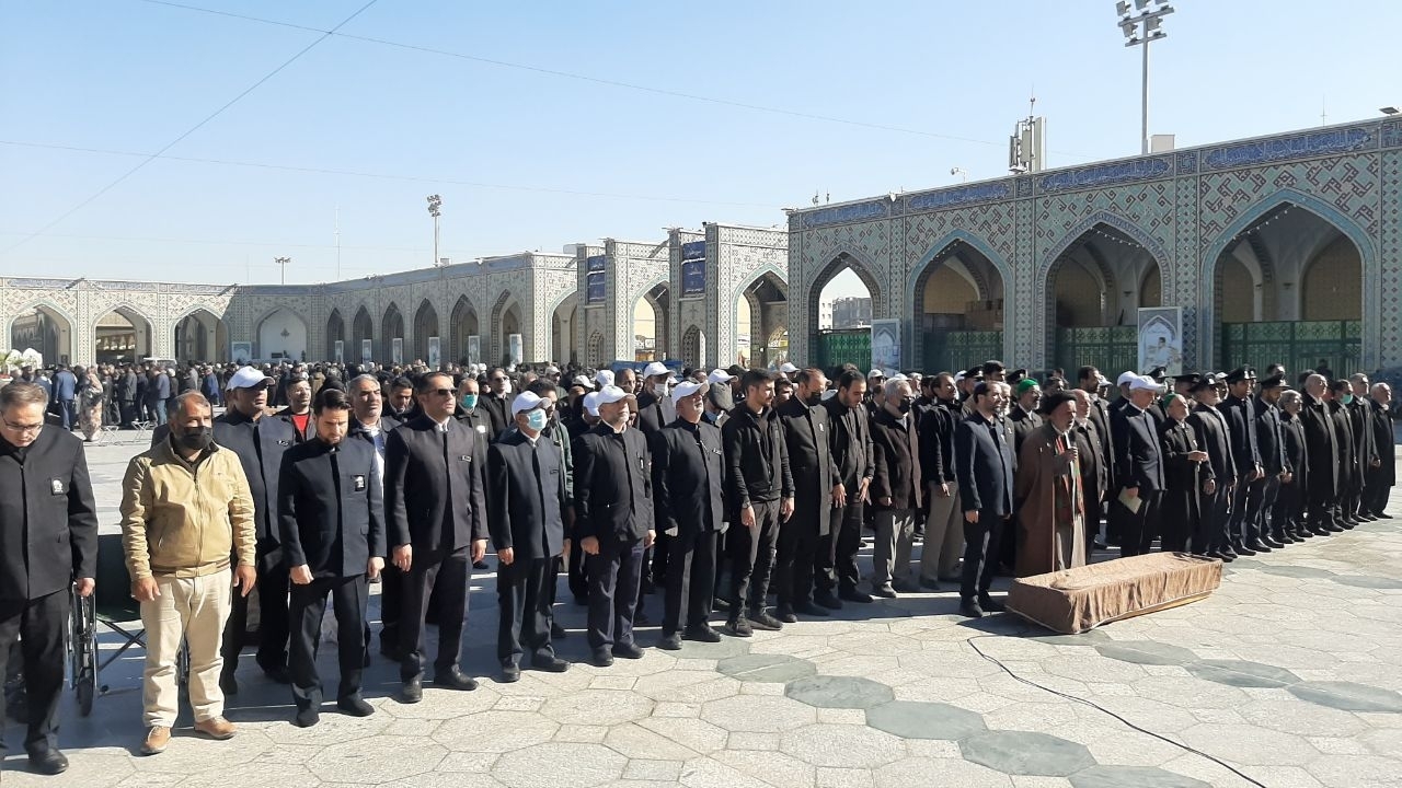 مراسم تشییع پیکر مادر دو شهید در مشهد