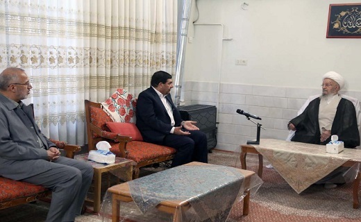 دیدار مخبر با آیت الله مکارم شیرازی