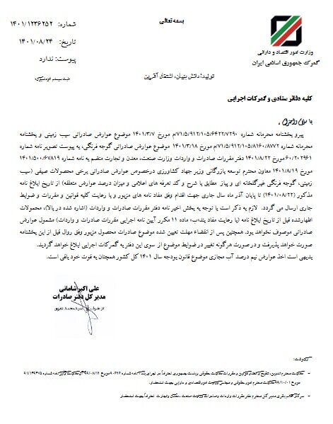 برخی محصولات صیفی&zwnj;جات مشمول عوارض شد