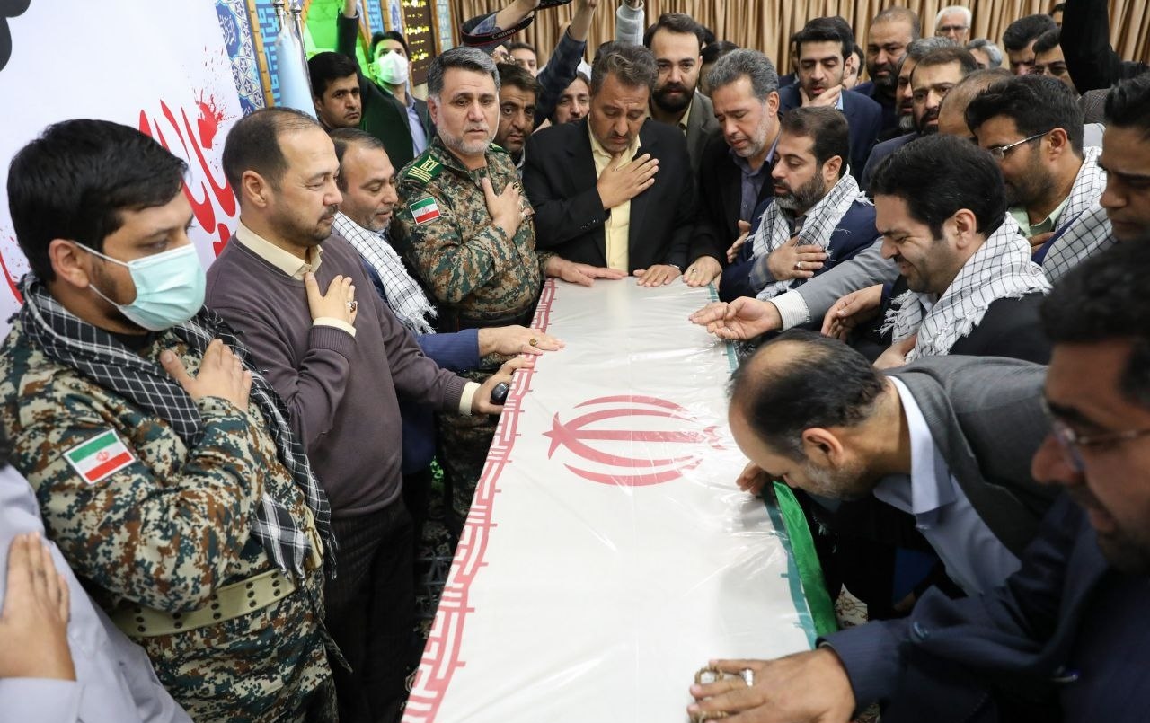وداع با پیکر شهید حافظ امنیت در شهرداری مشهد