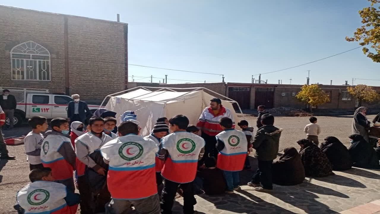 برگزاری تمرین سراسری اردوگاه اسکان اضطراری در ۳۳ خانه هلال