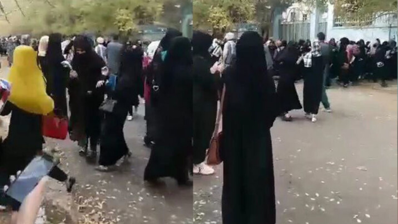 دانشجویان دختر در بدخشان تجمع اعتراضی برپا کردند