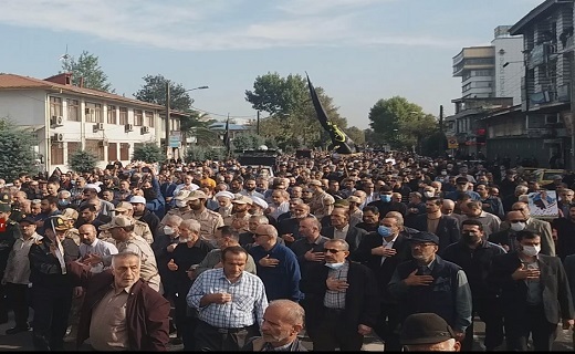 تشییع پیکر بسیجی شهید مدافع امنیت در رشت
