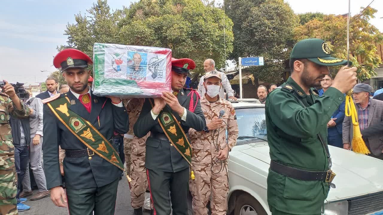 تشییع پیکر شهید عباس جاملکی در قزوین