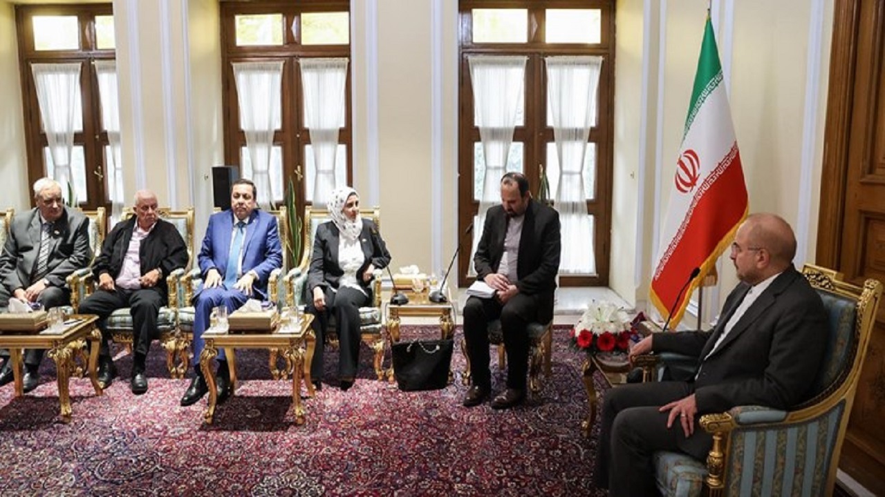دیدار اعضای هیأت پارلمانی سوریه با قالیباف