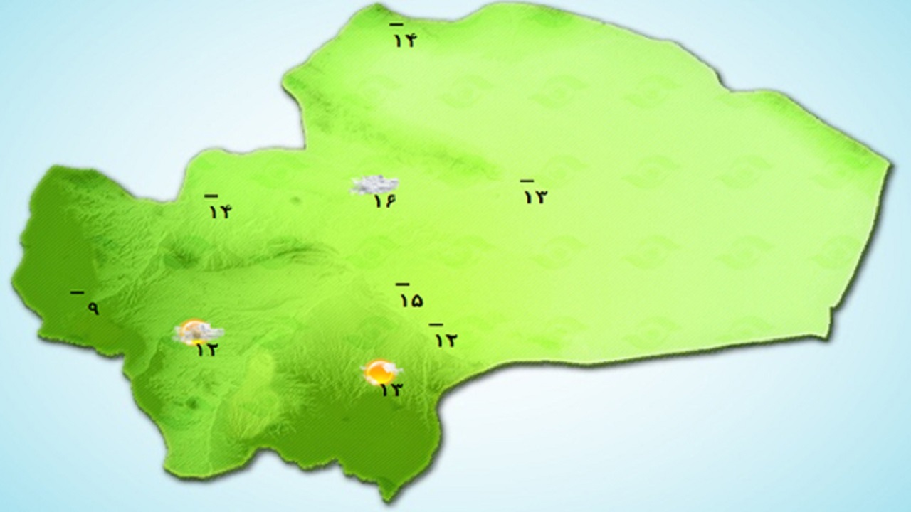 پیش بینی بارش باران در قم